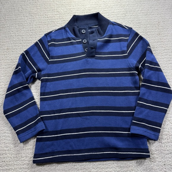 GAP Other - Gap Kids Boys Henley Sweater Size‎ 6-7 Blue Striped - NWT